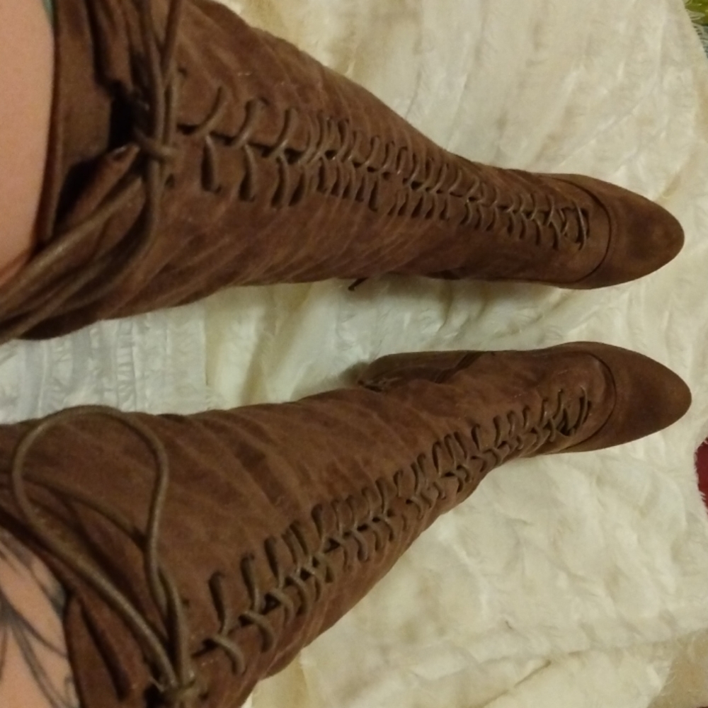 Wild Diva lace up boots
